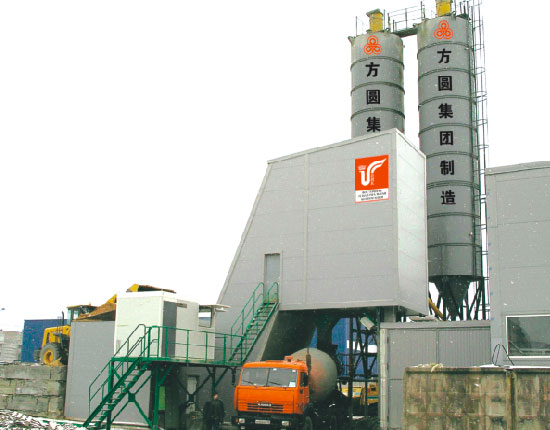 HZS50B混凝土搅拌站—俄罗斯工地